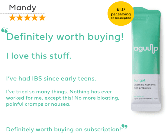 Aguulp for Gut - 5 star review for IBS and bloating